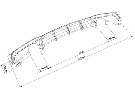 ДИФУЗЕР T. BMW F30 M-PERMORMANCE SINGLE DUO