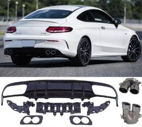 ДИФУЗЬОР MERCEDES C205 A205 LOOK C43 AMG ХРОМ