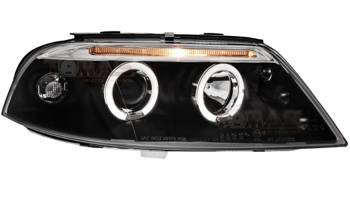 VW Passat B5 3BG BLACK RINGS + LED фарове