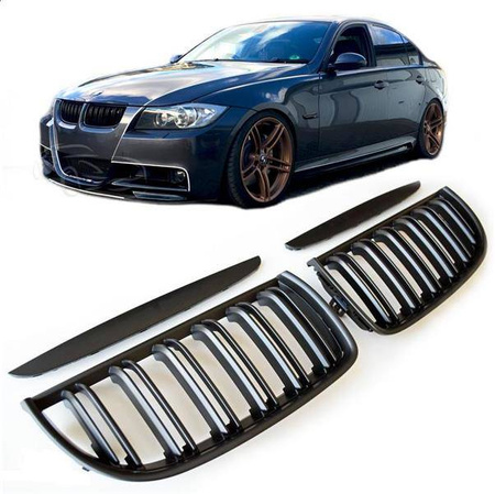РЕШЕТКА (БЪБРЕК) BMW E90 05-08 M3 LOOK BLACK MATT