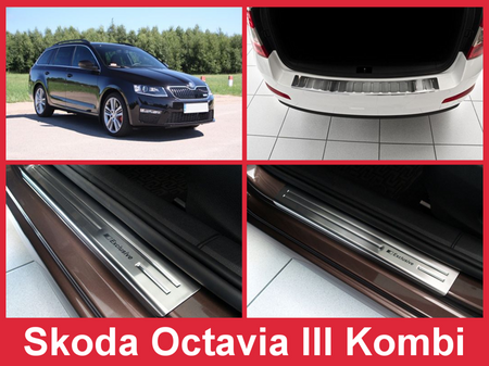 Комплект за SKODA OCTAVIA 3 комби (капак на задната броня + прагове)