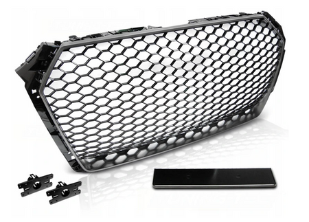 Предна решетка Sport Silver matt за Audi A4 B9 15
