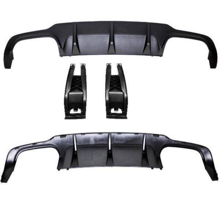 Mercedes W204 AMG Look дуо дифузьор за задна броня