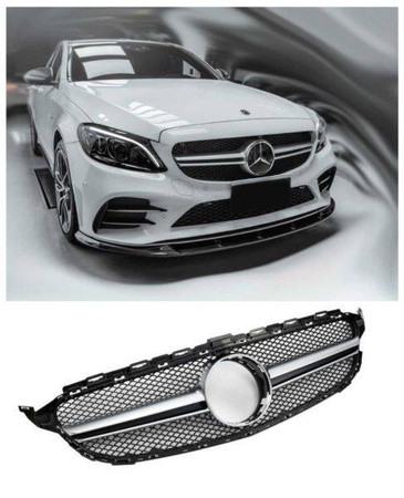 РЕШЕТКА MERCEDES W205 14-18 LOOK AMG SILVER