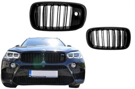 РЕШЕТКА (БЪБРЕК) BMW X6 (F16) X6M F15 15- ЧЕРНА ПОЛИЦА.