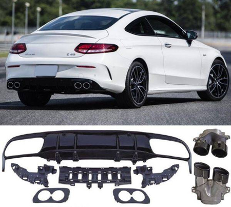 ДИФУЗЬОР MERCEDES C205 A205 LOOK C43 AMG ЧЕРЕН