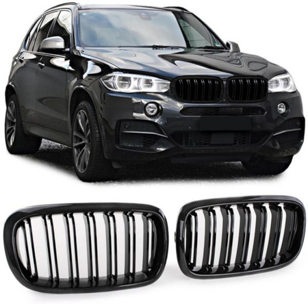 РЕШЕТКА (БЪБРЕК) ЗА BMW X5 X6 13-18 ЧЕРНА ГЛАНЦОВА