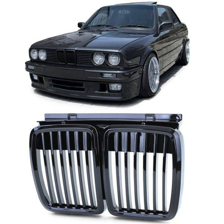 BMW E30 решетка бъбрек 87-94 Single Gloss Black