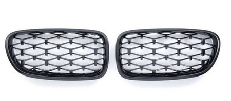 РЕШЕТКА (БЪБРЕК) BMW F10 F11 10-18 DIAMANT ЧЕРНА ГЛАНЦОВА