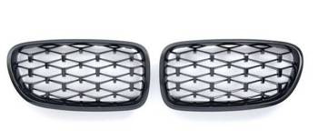 РЕШЕТКА (БЪБРЕК) BMW F10 F11 10-18 DIAMANT ЧЕРНА ГЛАНЦОВА
