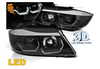 Bmw E90 E91 05-08 3d доведе черни пръстени светлини