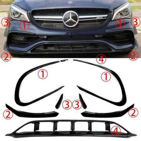 ПРЕДЕН СПОЙЛЕР СПЛИТЕР MERCEDES CLA W117 16-19