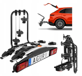 Aguri Active Платформа за багажник за 2 велосипеда сребриста