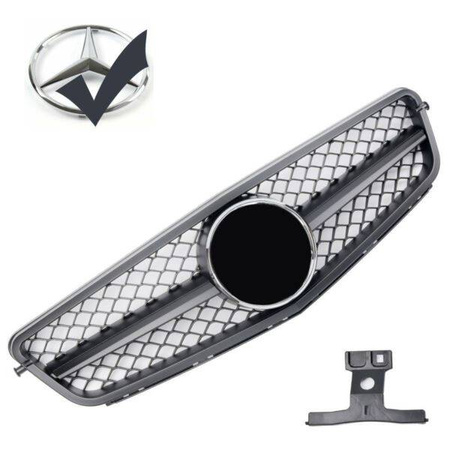 РЕШЕТКА ЗА МЕРЦЕДЕС W204 C204 07-14 МАТОВО ЧЕРНО