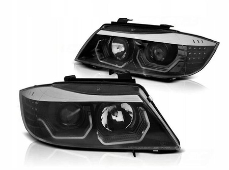 Bmw E90 E91 05-08 3d доведе черни пръстени светлини