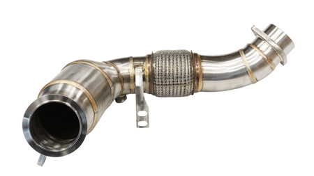 Lefolyócső a következőkhöz készült:  BMW 550i G30 BMW 750i G11 BMW G14 BMW G15 BMW G16 A TurboWorks ejtőcső 100%-ban rozsdamentes acélból készül.  Bemeneti átmérő (belső): 80mm Kimeneti átmérő (belső): 76 mm