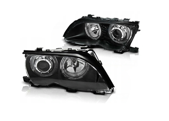 Bmw E46 01-05 Седан Led Ringlights Черни лещи