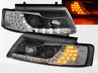VW Passat B5 BLACK DAYLIGHT фарове
