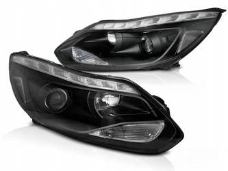 ЧЕРНИ LED ПРЕДНИ ФОРДИ FORD FOCUS 3 MK3 11-14