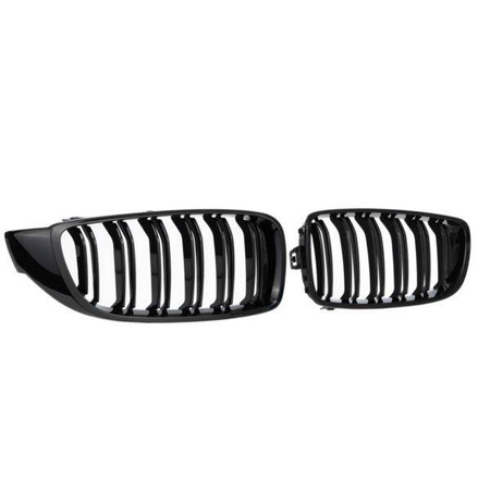 БЪБРЕЧНА РЕШЕТКА BMW F32 F33 F36 С ДВЕ ЛАМЕЛИ ЧЕРНА ГЛАНЦОВА