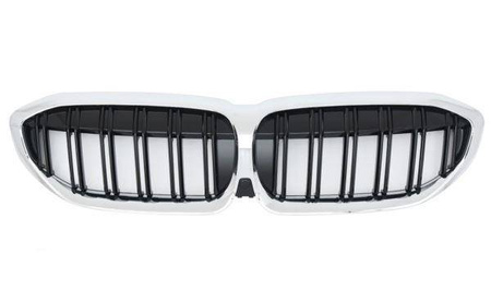 РЕШЕТКА ( БЪБРЕК) BMW G20 G21 19- ЧЕРЕН ХРОМ