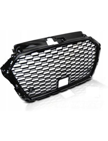 GRILL P. AUDI A3 8V 17- RS3 STYLE GLOSSY BLACK