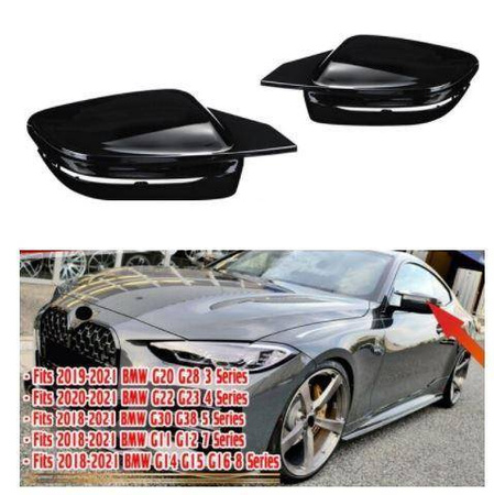 КАПАЧКИ ЗА ОГЛЕДАЛА BMW G20 G22 G30 G11 ЧЕРНИ