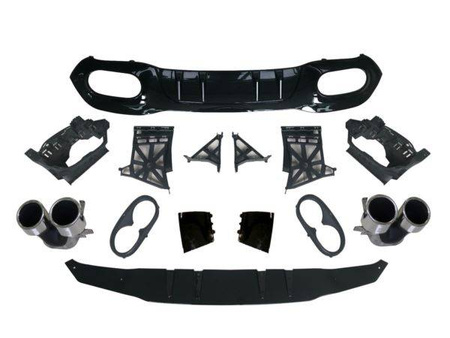 МЕРЦЕДЕС W177 ДИФУЗЬОР С ХРОМИРАН ВЪНШЕН ВИД AMG