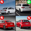 ДИФУЗЬОР AUDI A3 12-16 SPT / ШАПКА ИЗГЛЕЖДА RS3 НАКРАЙНИЦИ