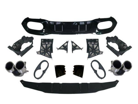 МЕРЦЕДЕС W177 ДИФУЗЬОР С ХРОМИРАН ВЪНШЕН ВИД AMG