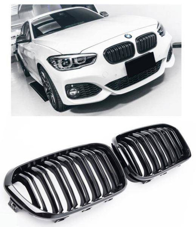 РЕШЕТКА (БЪБРЕК) BMW F20 F21 15- LCI BLACK GLOSS M1