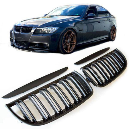 РЕШЕТКА (БЪБРЕК) BMW E90 05-08 M3 LOOK BLACK MATT