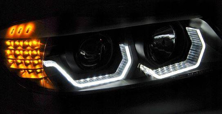 Bmw E90 E91 05-08 3d доведе черни пръстени светлини