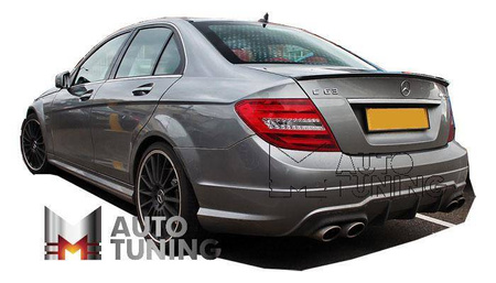 Mercedes W204 AMG Look дуо дифузьор за задна броня